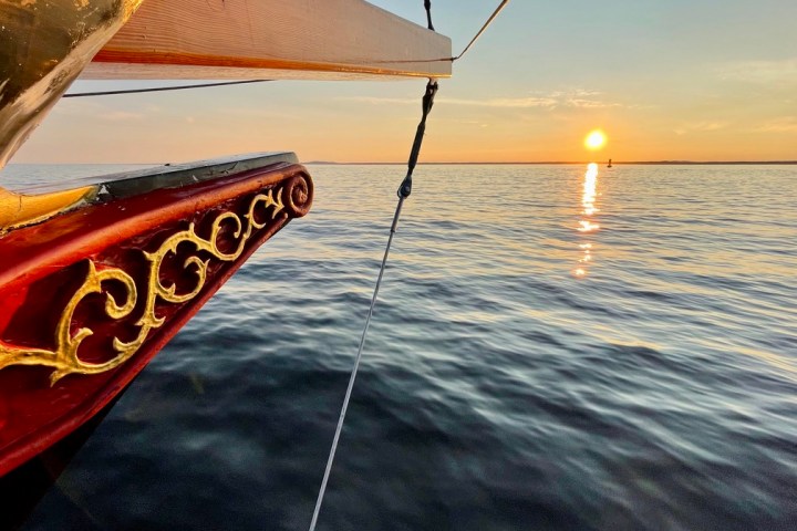 a boat on a body of water